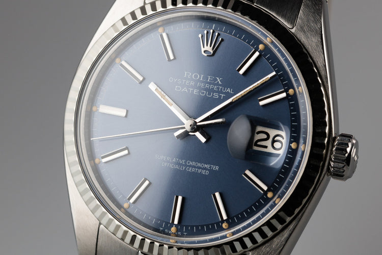 1972 Rolex DateJust 1601 Blue Dial