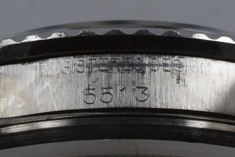 1965 Rolex Submariner 5513 Tropical Glossy Gilt Dial