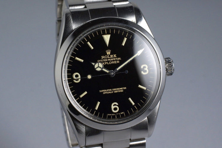 1965 Rolex Explorer 1 1016 Glossy Gilt Dial with Box and Double Punched Papers