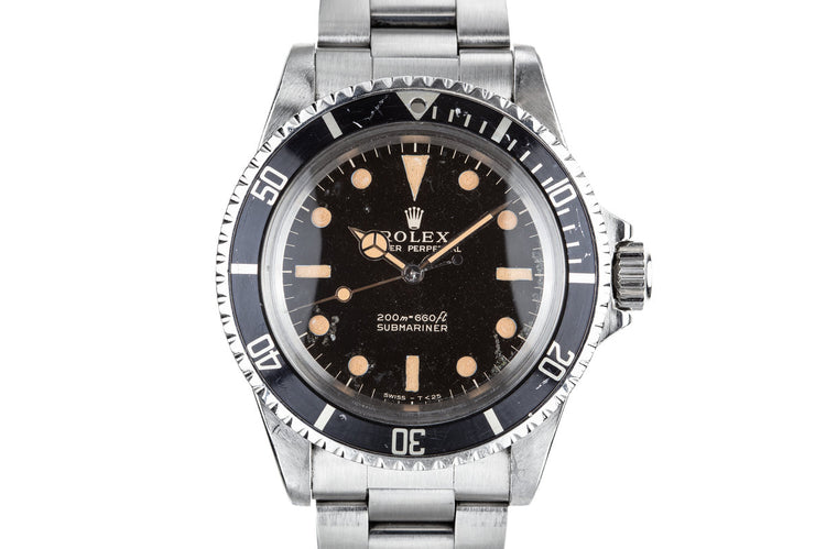 1966 Rolex Submariner 5513 Gilt Dial with Service Papers