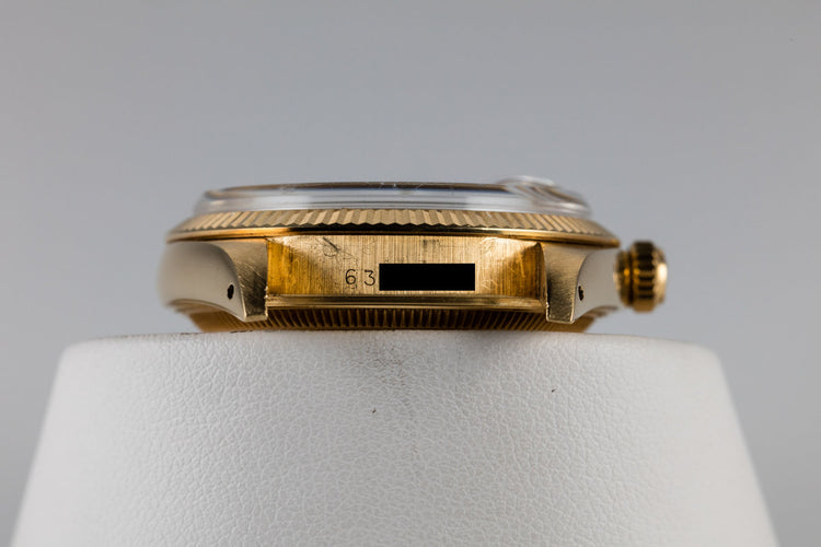 1980 Rolex 14K YG Date 1503 Silver Dial with Box