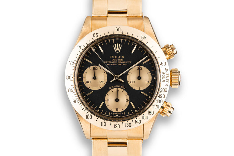 1983 Rolex 18K YG Daytona 6265 with Black Dial