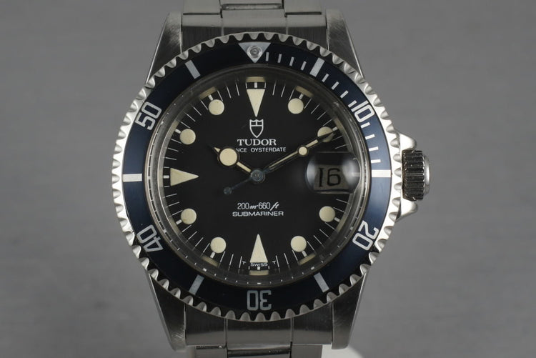 1981 Tudor Submariner 76100 with Non-Mercedes Hand