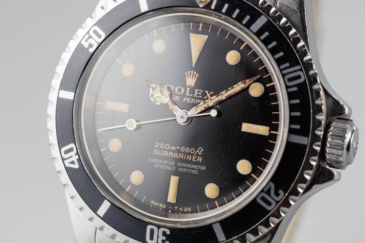 1965 Rolex Submariner 5512 Gilt 4 Line Dial with Box and Papers