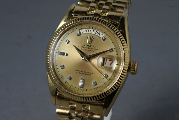 1956 Rolex 18K Day-Date 6611 Diamond Dial with RSC Papers