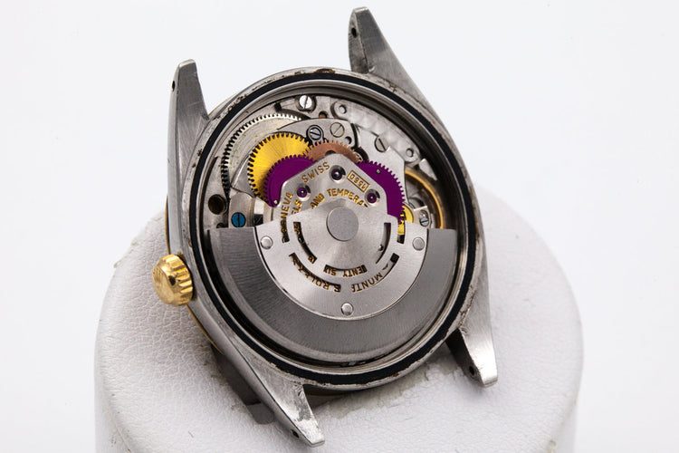 1965 Rolex Two Tone Oyster Perpetual 1008 Zephyr Dial and Bezel with Gilt Tropical Dial