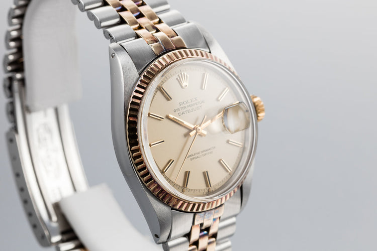 1972 Rolex Two-Tone DateJust 1601 with Matte Champagne Dial