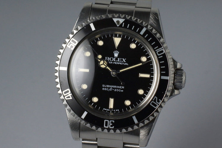 1984 Rolex Submariner 5513 Spider Dial with Box and Papers