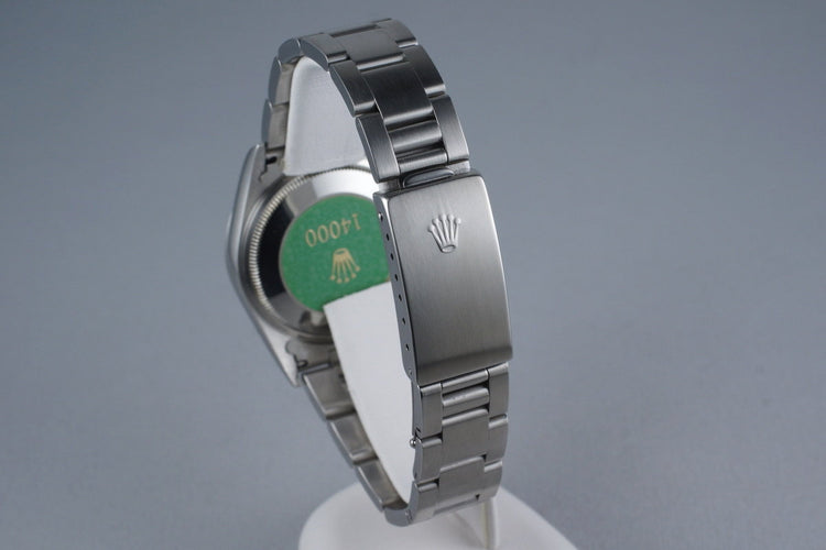 1999 Rolex Air King 14000 White Roman Dial with Box and Papers