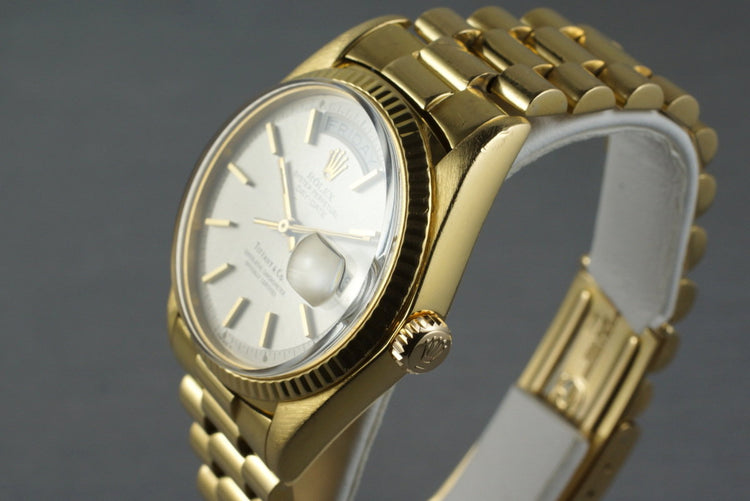 1975 Rolex YG Day-Date 1803 Tiffany & Co. Dial and Authentication Papers