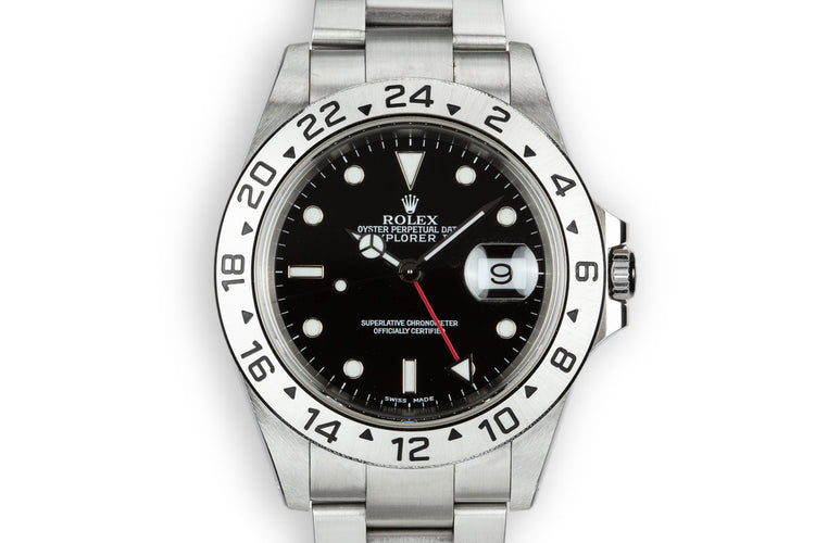 2000 Rolex Explorer II 16570 Black Dial with Box and Papers