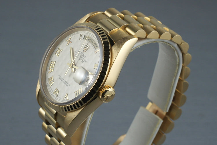 1990 Rolex Yellow Gold Day-Date Ref: 18238 with Cream Pyramid Dial