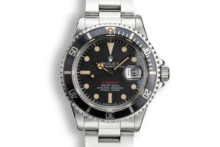 1975 Rolex Red Submariner 1680 MK 4 Dial