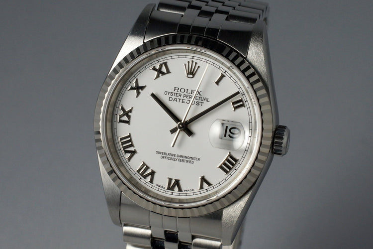 2004 Rolex DateJust 16234 with White Roman Dial