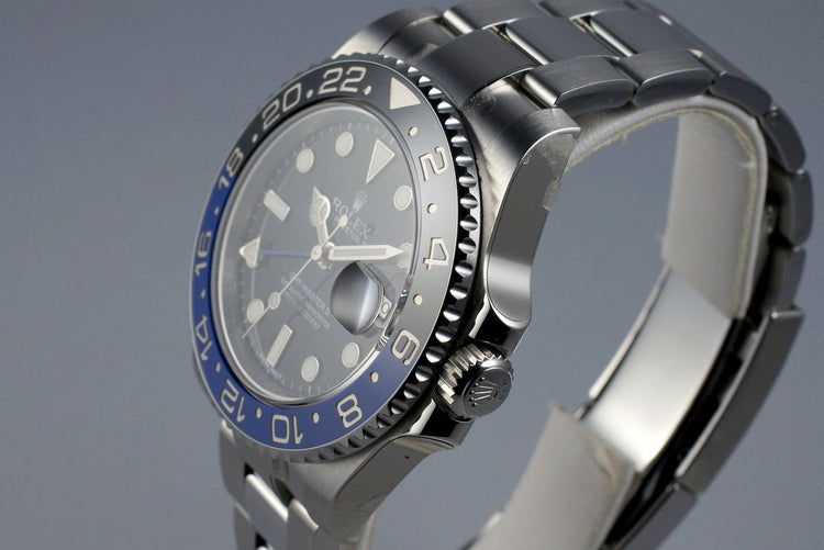 2015 Rolex GMT II 116710BLNR with Box and Papers STICKERS