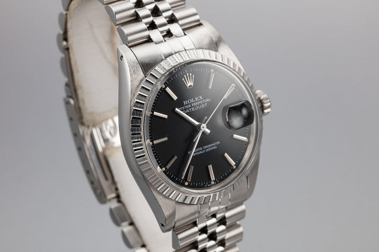 1978 Rolex DateJust 1603 Black Dial with Box and Papers
