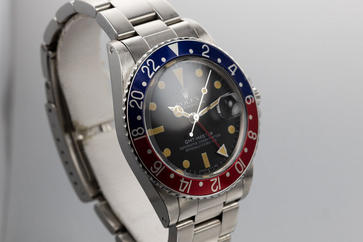 1984 Rolex GMT-Master 16750 Matte Dial with "Pepsi" Insert and Box and Papers