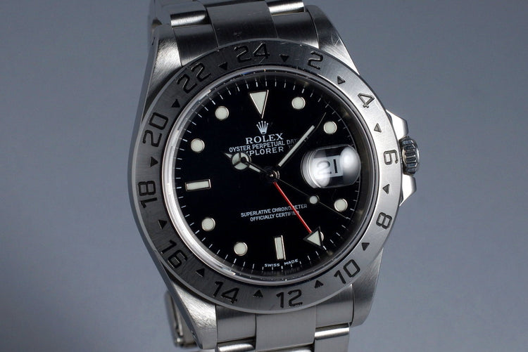 2002 Rolex Explorer II 16570 Black Dial