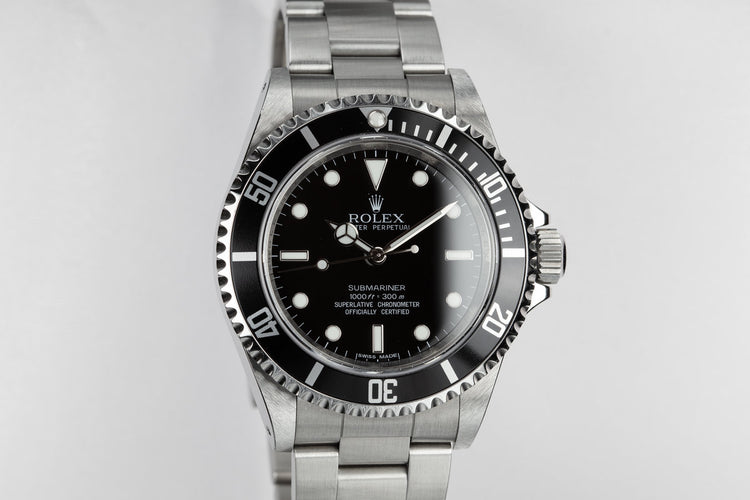 2011 Rolex Submariner 14060M Four Line Dial with Box and Papers