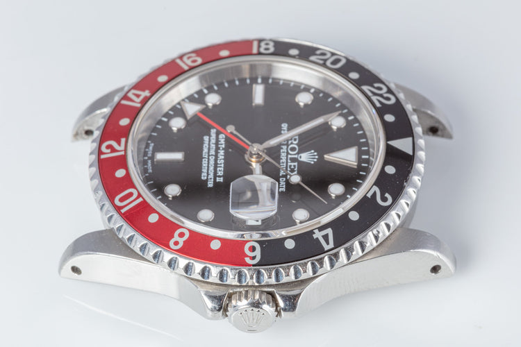 2000 Rolex GMT Master II 16710 Red & Black Insert Box & Papers