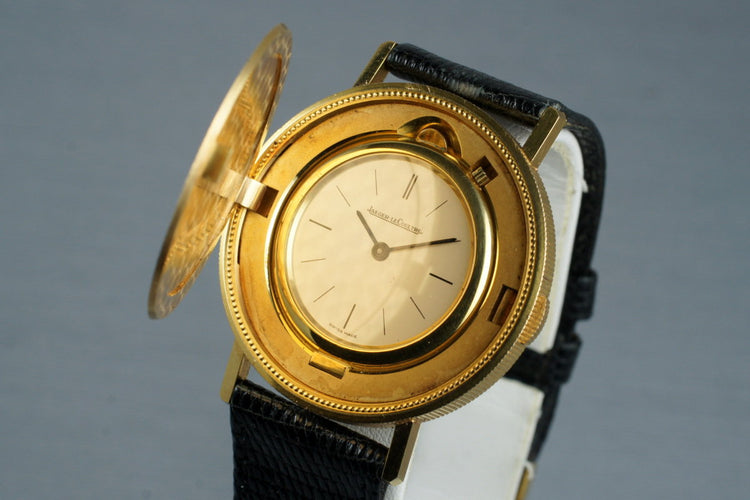 1980’s Jaeger LeCoultre 18K 20 Dollar Gold Coin Watch with Box