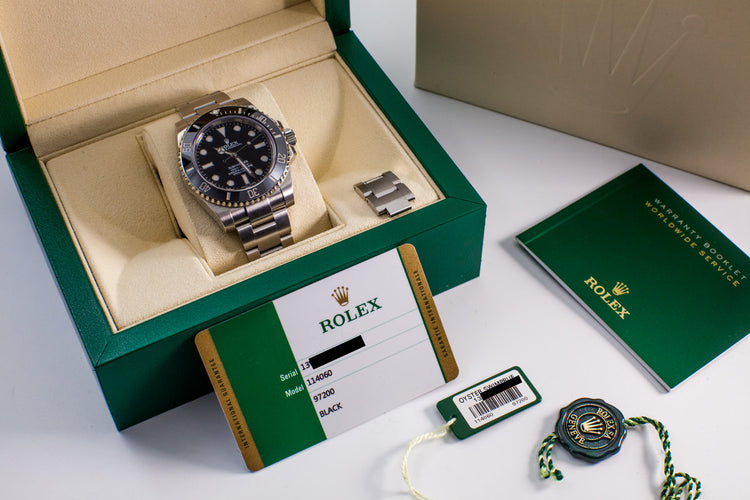 2015 Rolex Submariner 114060 with Box and Papers