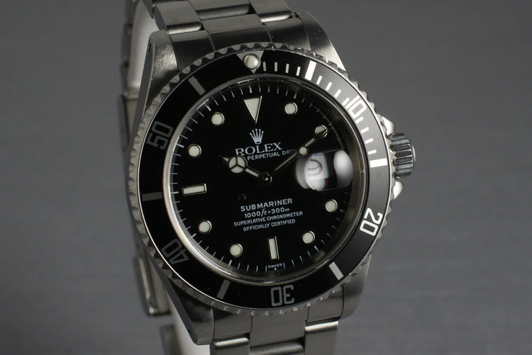1997 Rolex Submariner 16610 with RSC Papers