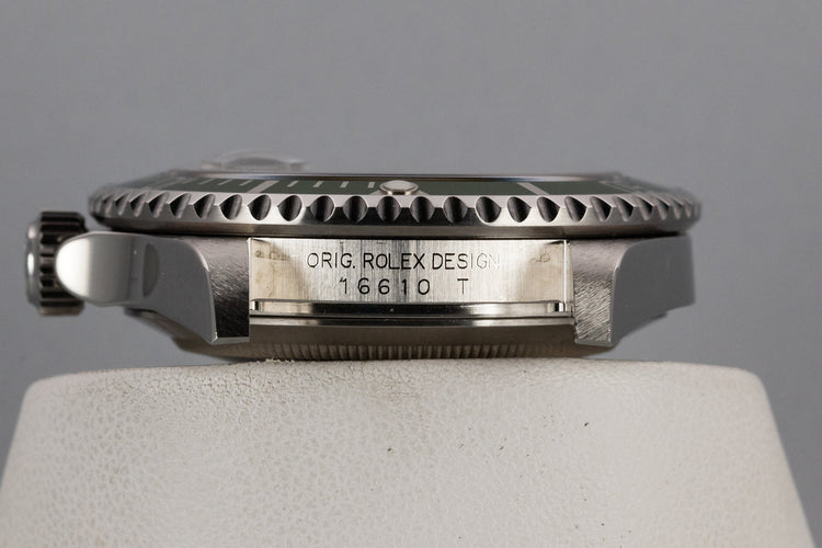 2006 Rolex Anniversary Green Submariner 16610LV with Box and Papers