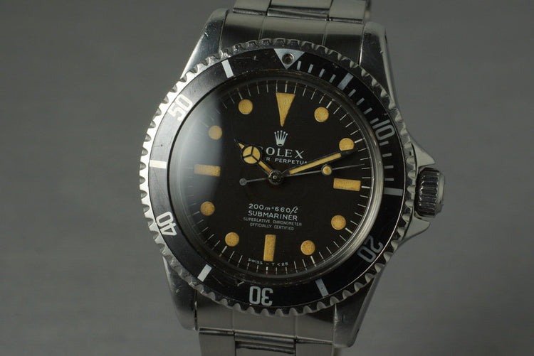 1961 Rolex Submariner 5512 PCG with Matte 4 Line Meters First Dial