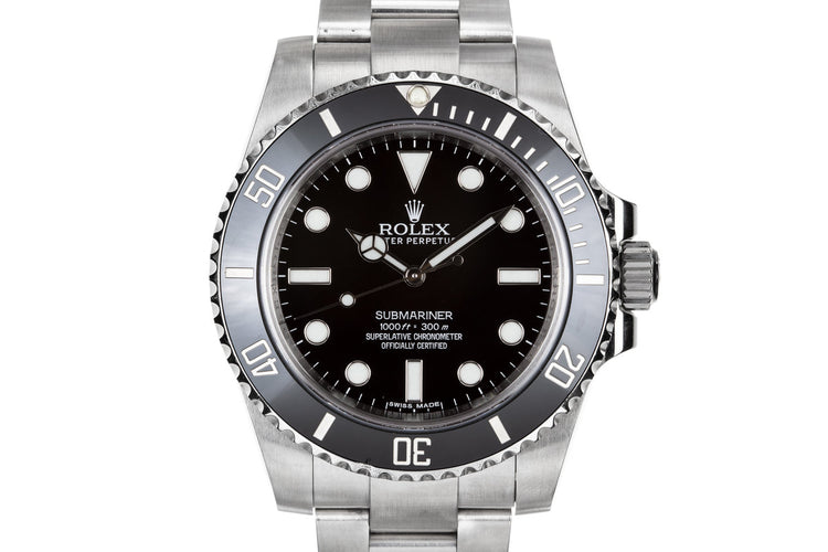 2015 Rolex Submariner 114060 with Box and Papers