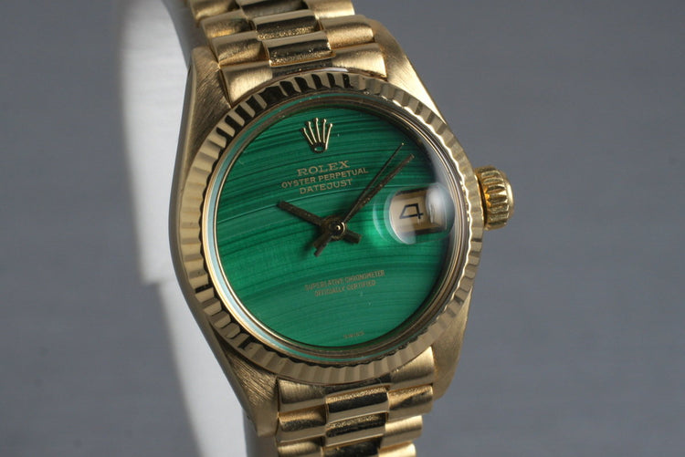 1980 Rolex Ladies Datejust 6917 with Malachite Dial
