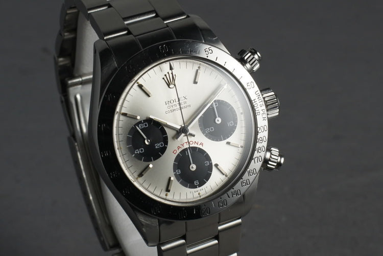 1986 Rolex Daytona 6265 Silver Big Red Daytona with Box and Papers