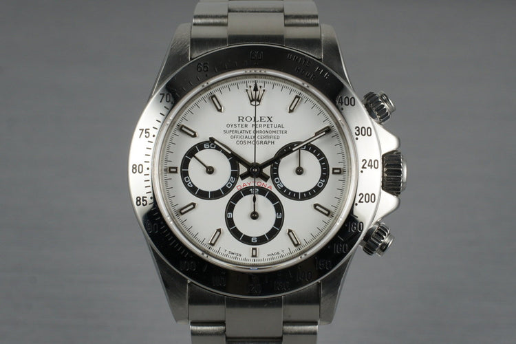 1991 Rolex SS Zenith Daytona 16520 White Dial