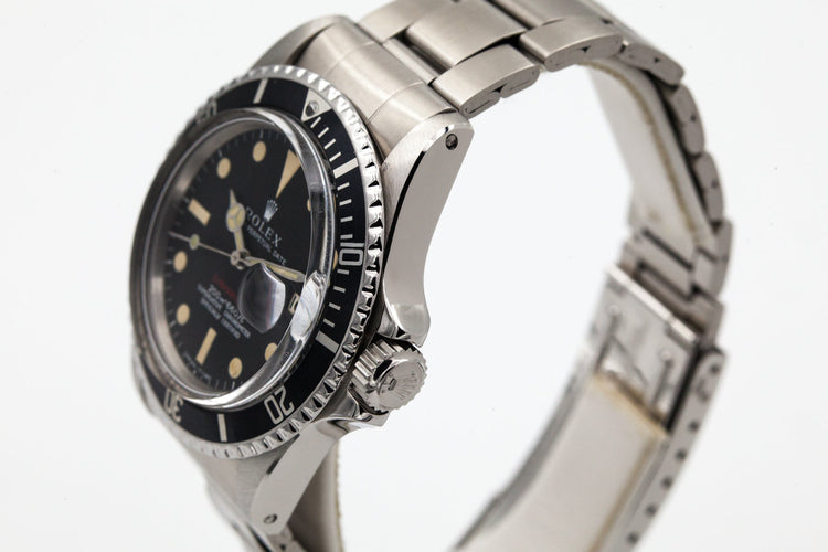 1969 Rolex Red Submariner 1680 Meters First Mark 1 Long F with Box and Papers