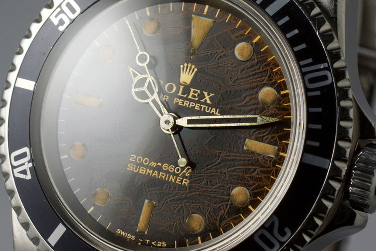 1966 Rolex Submariner 5513 with Tropical Glossy Gilt Dial