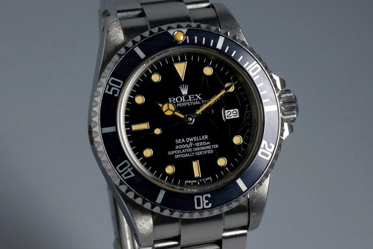 1984 Rolex Sea Dweller 16660 Spider Dial with Box and Papers