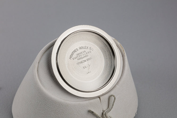 1963 Rolex GMT 1675 PCG Gilt Chapter Ring Underline Dial with Box, Papers, and Service Papers