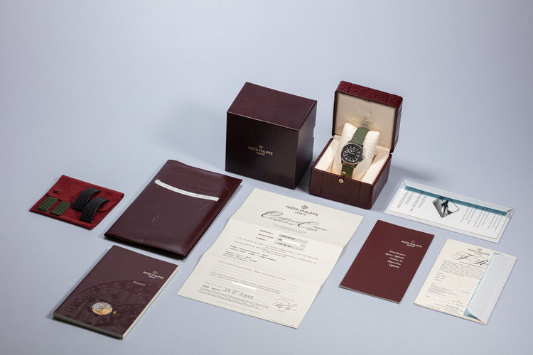 1999 Patek Philippe Aquanaut 5066/1A-001 Black Dial with Box Papers