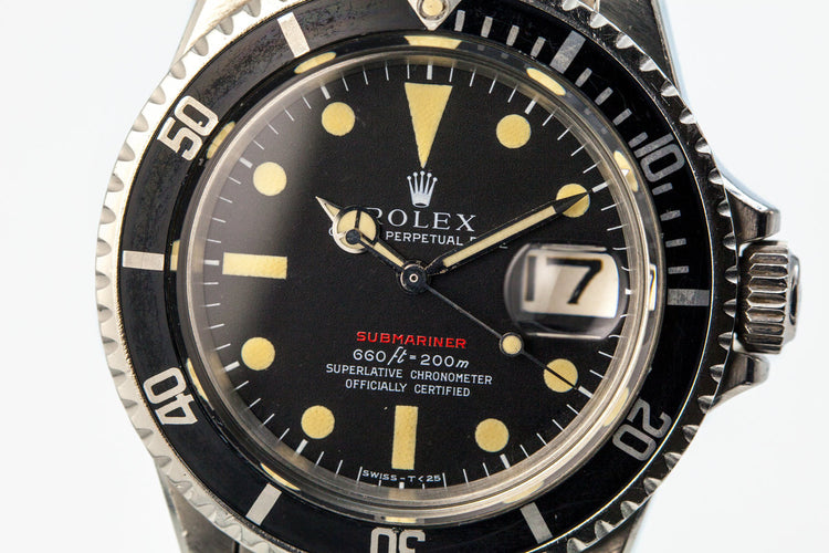 Vintage 1970 Rolex Red Submariner Mark IV Dial