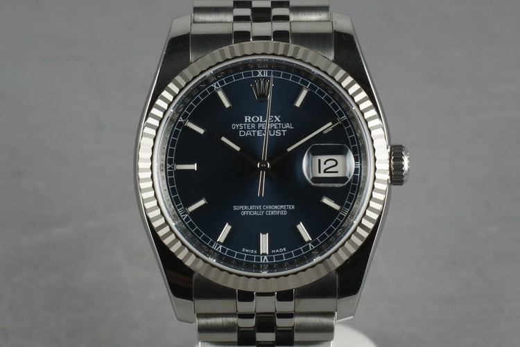 2006 Rolex Modern Datejust 116234 with Navy Blue Dial
