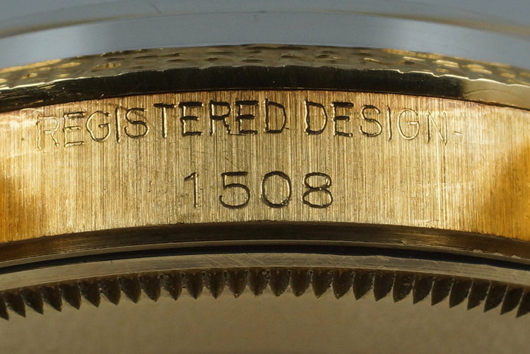 1966 Rolex 18K YG Date 1508 with Rare Brick Style Bracelet