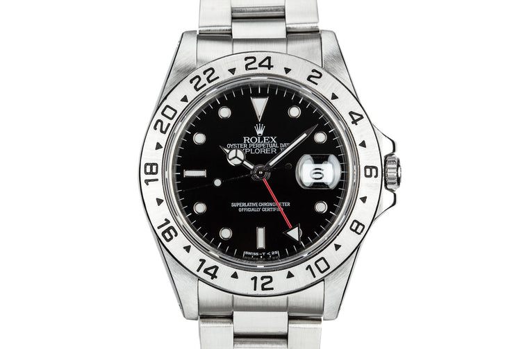 1991 Rolex Explorer II 16570 Black Dial with Box, Papers, and Service Papers