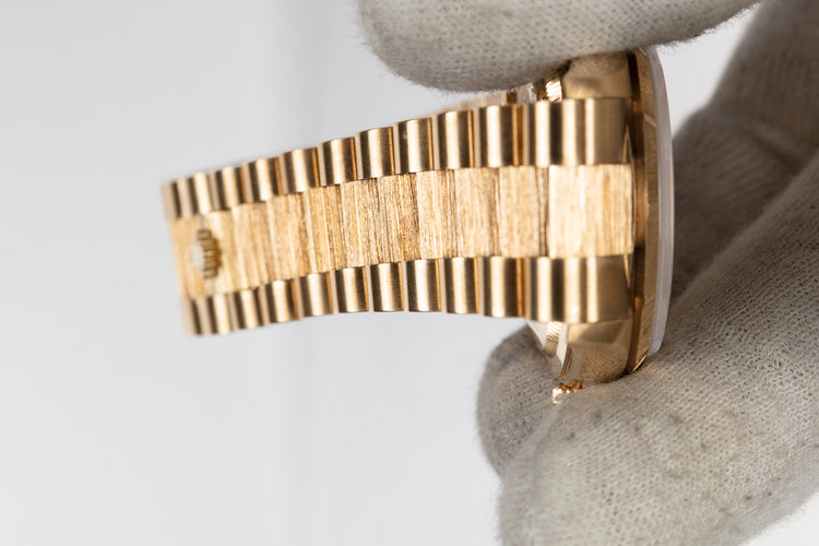 1991 Rolex 18K YG Bark Day-Date 18248 with Box