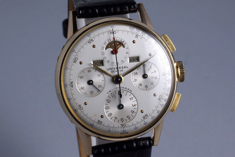 1940’s Gold Plated Universal Geneve Tri-Compax 42406