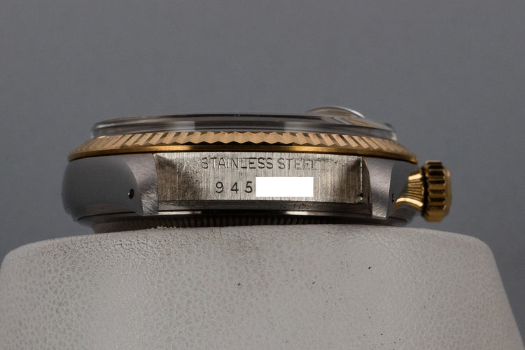 1986 Rolex Two-Tone DateJust 16013 Champagne Linen Dial with Box and Papers