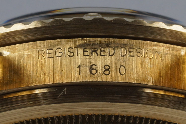 1978 YG Rolex Submariner 1680 Black Nipple Dial