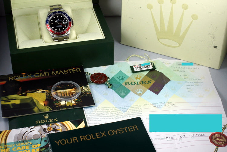 2006 Rolex GMT II 16710 with Box and Papers