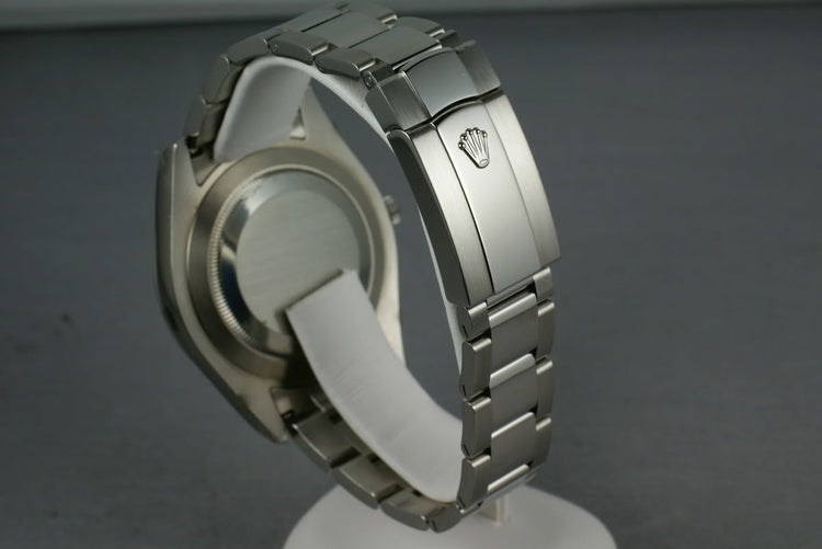 Rolex Datejust II 116334 with RHODIUM and BLUE ARABIC dial MINT