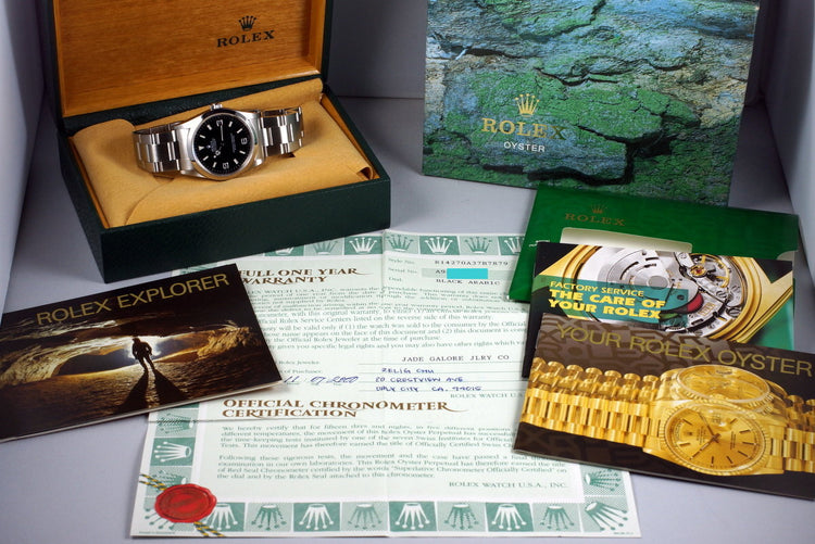 1999 Rolex Explorer 14270 with Box and Papers