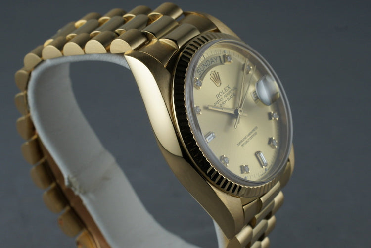 1985 Rolex President 18038 with Diamond Dial
